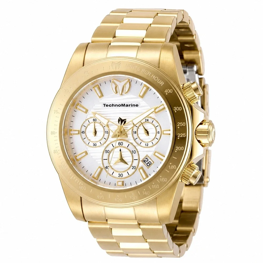 NEW TechnoMarine Manta Ray Men's Watch 42mm Gold (TM-225122) Box Included